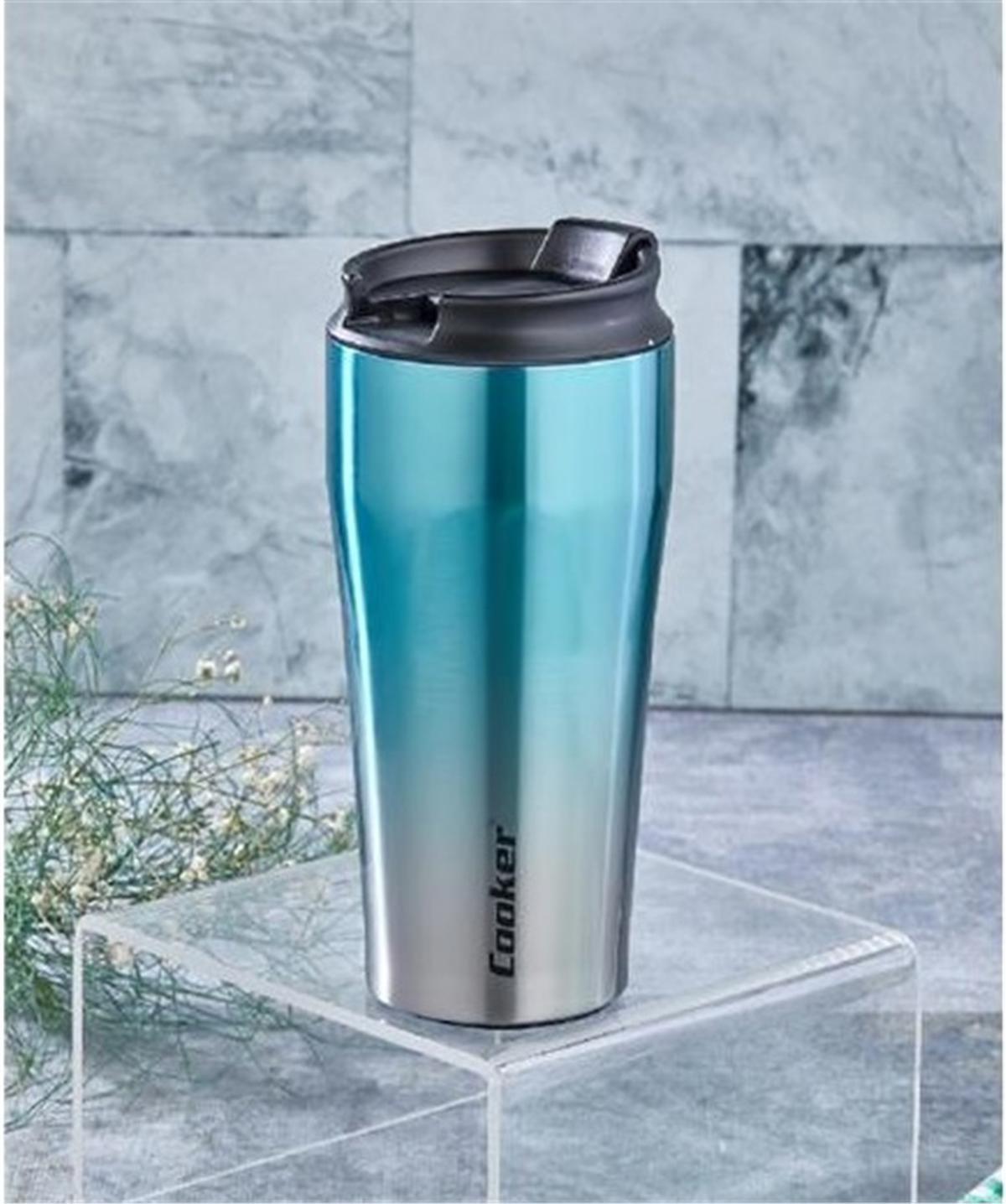 Cooker CRK 2049 Paslanmaz Çelik 400 ml Outdoor Matara Termos Turkuaz