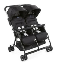 Chicco Ohlala 2 Twin Katlanabilir İkiz Bebek Arabası Siyah
