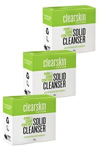 Avon Clearskin Parlama Karşıtı Cadı Fındığı Özü ve Okaliptüs Özü Katı Sabun 3x30 gr