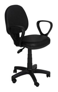 Büro Trend Trend Ekosekreter Kolçaklı Dönerli Siyah Çalışma Sandalyesi