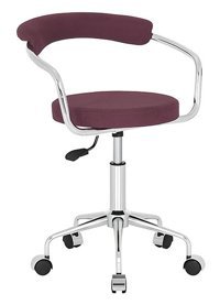 White Furniture Nessa Kolçaklı Dönerli Bordo Çalışma Sandalyesi