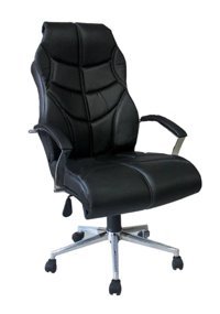Hamle Ofis H-45 Başlıklı Kolçaklı Dönerli Siyah Çalışma Sandalyesi