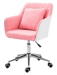 Yfwoksl Kolçaklı Dönerli Açık Pembe Çalışma Sandalyesi