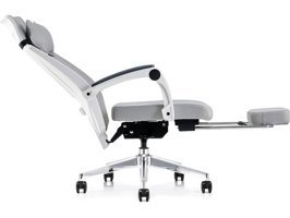 Timob Relax Başlıklı Kolçaklı Dönerli Beyaz Çalışma Sandalyesi