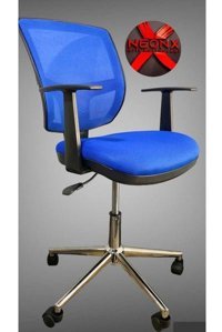 Neonx Small Kolçaklı Dönerli Mavi Çalışma Sandalyesi
