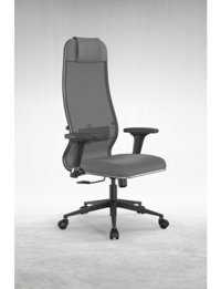Metta SIT10-B1-115D Başlıklı Kolçaklı Dönerli Gri Çalışma Sandalyesi