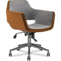 Forsit Design Maldiv Kolçaklı Dönerli Turuncu Çalışma Sandalyesi