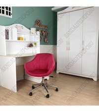 Hira Focus Dönerli Pembe Çalışma Sandalyesi