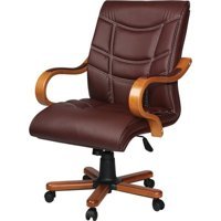 Ofisel SCL21710 Kolçaklı Dönerli Kahverengi Çalışma Sandalyesi