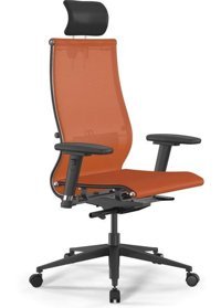 Ergolife 1011383 Başlıklı Kolçaklı Dönerli Turuncu Çalışma Sandalyesi