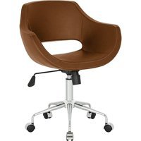 Beowo Design Kolçaklı Dönerli Koyu Kahverengi Çalışma Sandalyesi