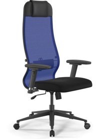 Ergolife 1213375 Başlıklı Kolçaklı Dönerli Gri-Mavi-Siyah Çalışma Sandalyesi