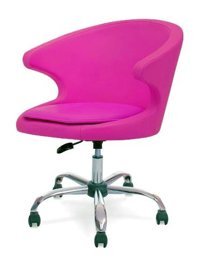 Neodesign Demre Kolçaklı Dönerli Pembe Çalışma Sandalyesi