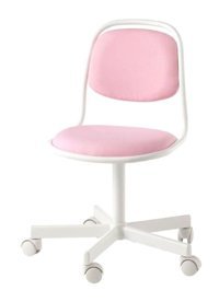 Ikea Örfjall Dönerli Beyaz-Pembe Çalışma Sandalyesi