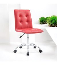 Desk Ofis Kolçaklı Dönerli Kırmızı Çalışma Sandalyesi