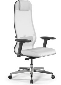 Ergolife 1048146 Başlıklı Kolçaklı Dönerli Beyaz Çalışma Sandalyesi
