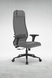 Ergolife Sit 10-B1-115D Başlıklı Kolçaklı Dönerli Gri Çalışma Sandalyesi