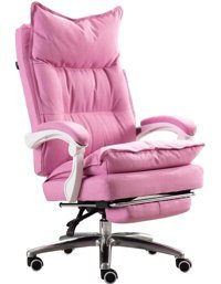 Yfwoksl Ergonomik Kolçaklı Dönerli Pembe Çalışma Sandalyesi
