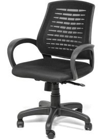 Büro Trend Trend Polen Kolçaklı Dönerli Siyah Çalışma Sandalyesi