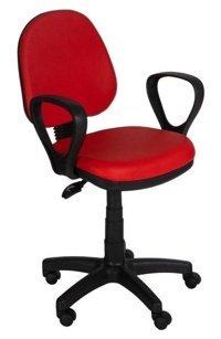 Büro Trend Trend Ekosekreter Kolçaklı Dönerli Kırmızı Çalışma Sandalyesi
