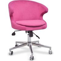 Bubu Home Colcafe Kolçaklı Dönerli Pembe Çalışma Sandalyesi