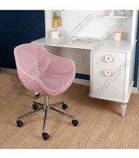 Hira Focus Kolçaklı Dönerli Pembe Çalışma Sandalyesi