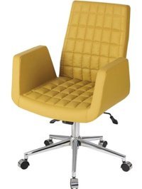 Ofisel BR-45 Kolçaklı Dönerli Sarı Çalışma Sandalyesi