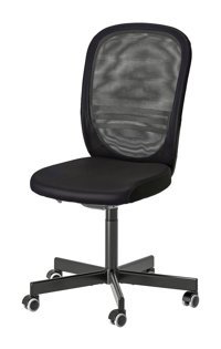 Ikea Dönerli Siyah Otomatik Eğim Gerilimli Çalışma Sandalyesi