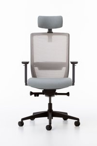 Bürotime Bold Başlıklı Kolçaklı Dönerli Gri Çalışma Sandalyesi