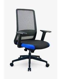 Grammer Frame 6 Srp Kolçaklı Dönerli Mavi Çalışma Sandalyesi