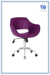 White Furniture Kolçaklı Dönerli Mor Çalışma Sandalyesi