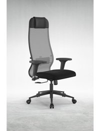 Ergolife Sit 10-B1-111D Başlıklı Kolçaklı Dönerli Gri Çalışma Sandalyesi