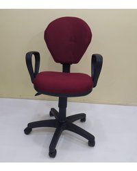 Ankara Mobilya 12759 Kolçaklı Dönerli Mor Çalışma Sandalyesi