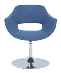 Bluetick BLU1803 Kolçaklı Dönerli Mavi Çalışma Sandalyesi