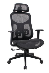 Quanter SK-6033 Başlıklı Kolçaklı Dönerli Siyah Çalışma Sandalyesi