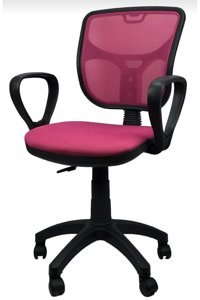 FONKSİYONER Kolçaklı Dönerli Pembe Çalışma Sandalyesi