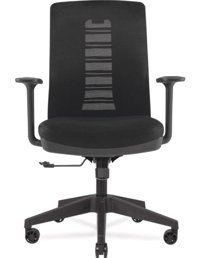 Bubu Home Colbest 04 Kolçaklı Dönerli Siyah Çalışma Sandalyesi