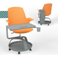 Karr Office 360 Mobil Sandalye Kolçaklı Dönerli Turuncu Çalışma Sandalyesi