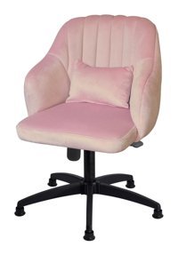 Svr 0014 Kolçaklı Dönerli Pembe Çalışma Sandalyesi