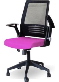 Turkea Pull Kolçaklı Dönerli Pembe Çalışma Sandalyesi