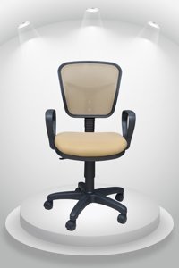 Obc Ofis Büro Concept Kolçaklı Dönerli Krem Çalışma Sandalyesi