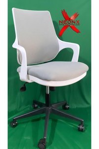 Neonx Kolçaklı Dönerli Beyaz Çalışma Sandalyesi