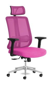 Calitte Spark Başlıklı Kolçaklı Dönerli Pembe Çalışma Sandalyesi