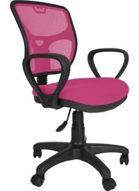 Gizmo FK1100 Kolçaklı Dönerli Pembe Çalışma Sandalyesi