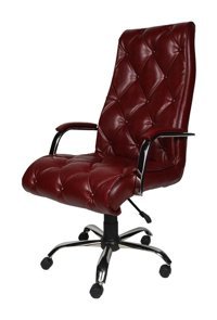 Herkese Mobilya Z-23 Kolçaklı Dönerli Bordo Çalışma Sandalyesi
