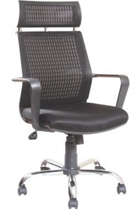Mehmet Yaren Büro MY4 Başlıklı Kolçaklı Dönerli Siyah Çalışma Sandalyesi