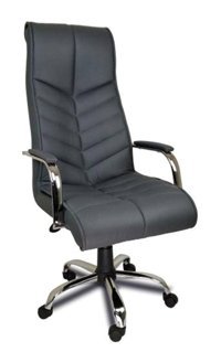 Hamle Ofis H-1000 Başlıklı Kolçaklı Dönerli Siyah Çalışma Sandalyesi