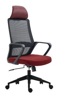 Adore Mobilya Vlt-325-Fk-1 Başlıklı Kolçaklı Dönerli Kırmızı Çalışma Sandalyesi