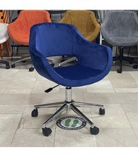 Evofisdünyası Store Kolçaklı Dönerli Lacivert Çalışma Sandalyesi