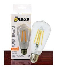 Orbus Orb-Stc6W 6W Saeı Işık E27 St64 600Lm 15.000 Saat Fılament